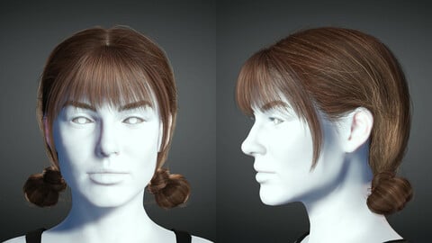 Realistic Female hair 9