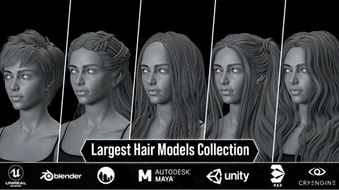 40 Stylized 3d Hair Models