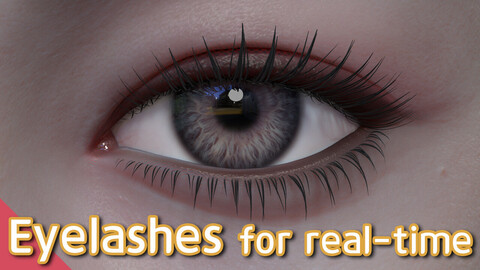 Eyelashes for real-time ( + Eyebrows )  속눈썹+눈썹