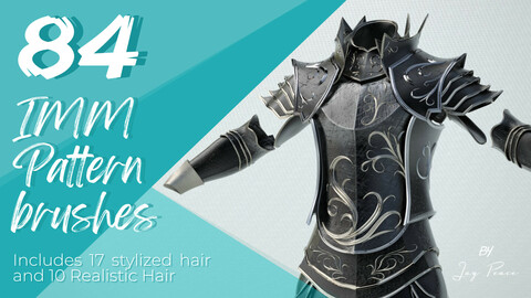 84 IMM Pattern brushes - Ornament IMM brushes for armor, shields...(includes Stylized hairs)