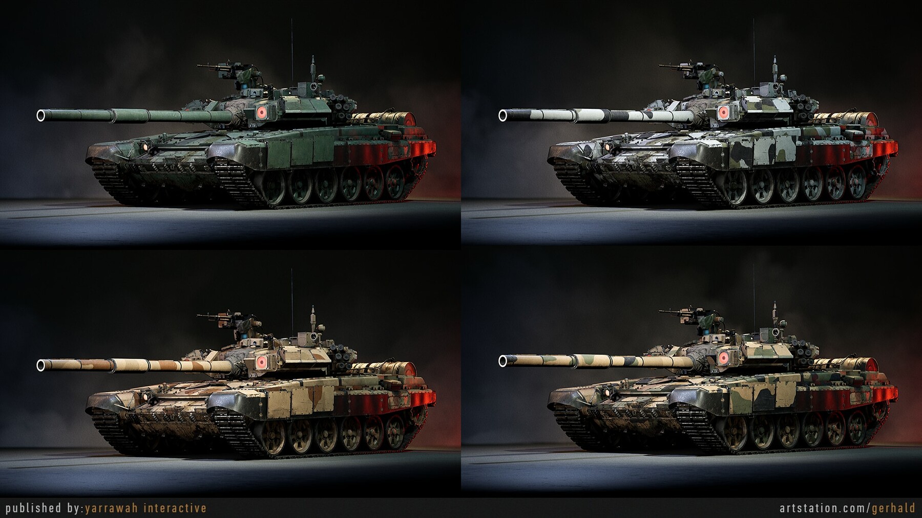 ArtStation - Modern Tanks A 4pk - Advanced Blueprint - Four Pack [UE4]