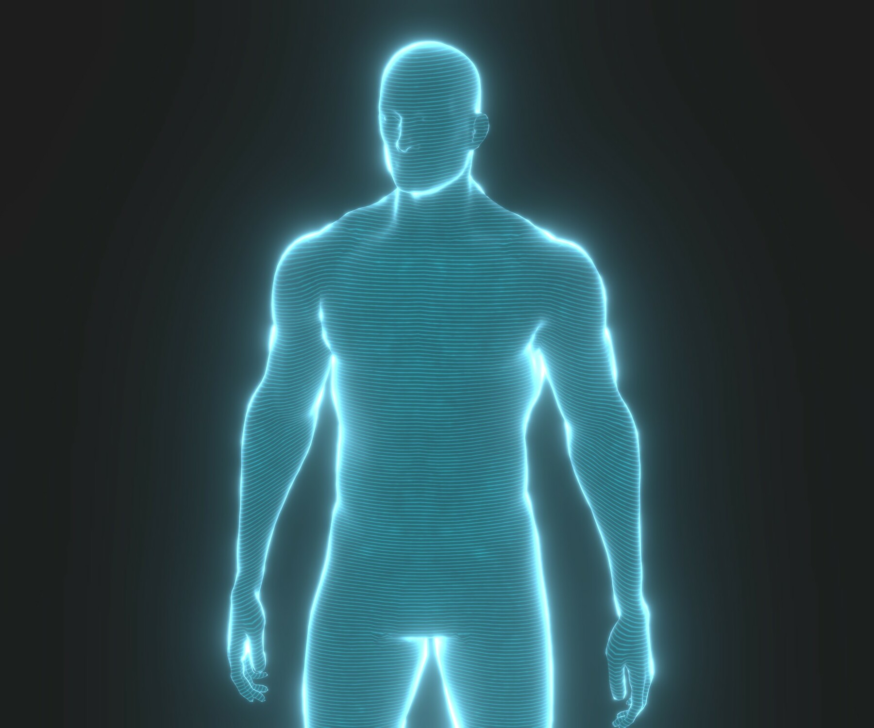 ArtStation - Animated Human Hologram Male 3D Model | Game Assets