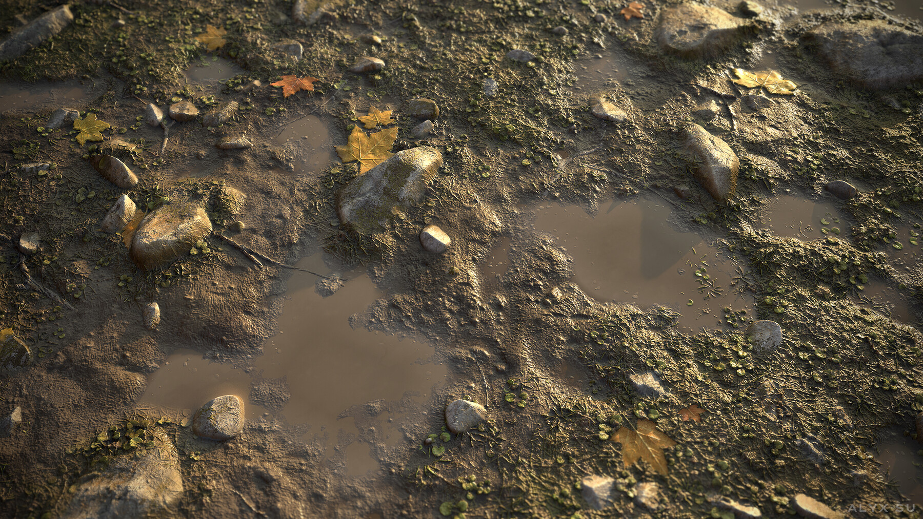 ArtStation FREE Material Swamp Ground Game Assets