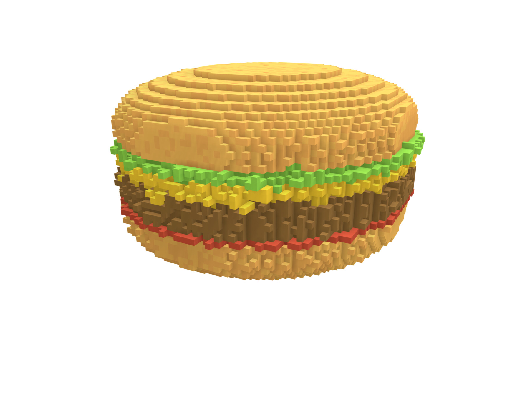 ArtStation Voxel cheeseburger Game Assets