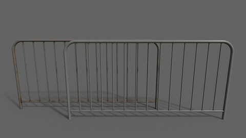 PBR Pedestrian Guard Rail (Grey) Ver.1