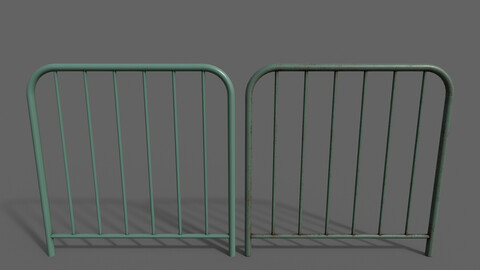 PBR Pedestrian Guard Rail (Green) Ver.2