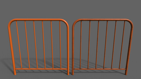 PBR Pedestrian Guard Rail (Orange) Ver.2