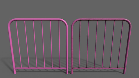 PBR Pedestrian Guard Rail (Pink) Ver.2