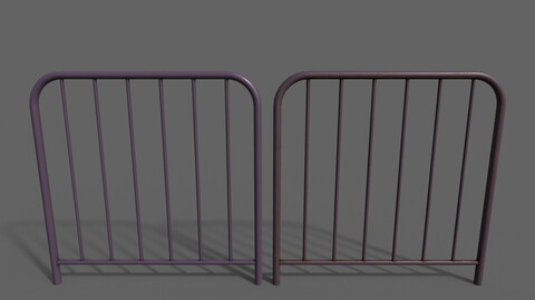 PBR Pedestrian Guard Rail (Purple) Ver.2