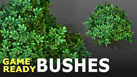 Game Ready Modular Bushes - 3D Assets