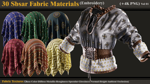 30 Sbsar Fabric Materials + Textures