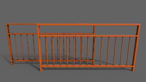 PBR Pedestrian Guard Rail (Orange) Ver.3