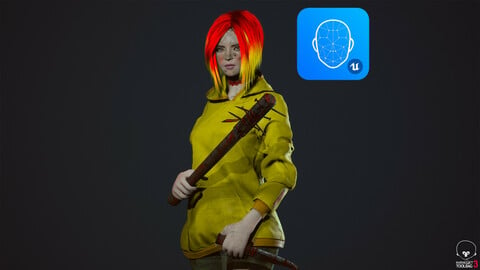 Survivor Girl 3 Low Poly Game Ready