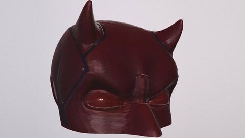 DAREDEVIL MASK MARVEL low-poly PBR