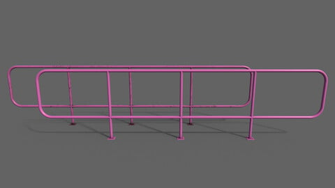 PBR Pedestrian Guard Rail (Pink) Ver.5
