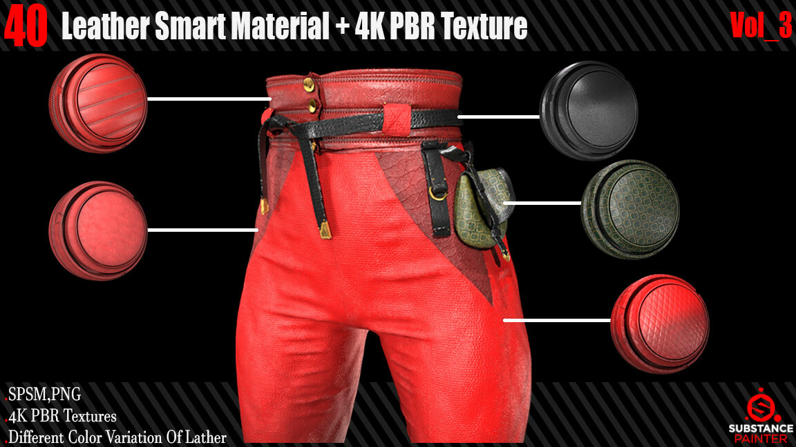 Leather Material V3 in Materials - UE Marketplace