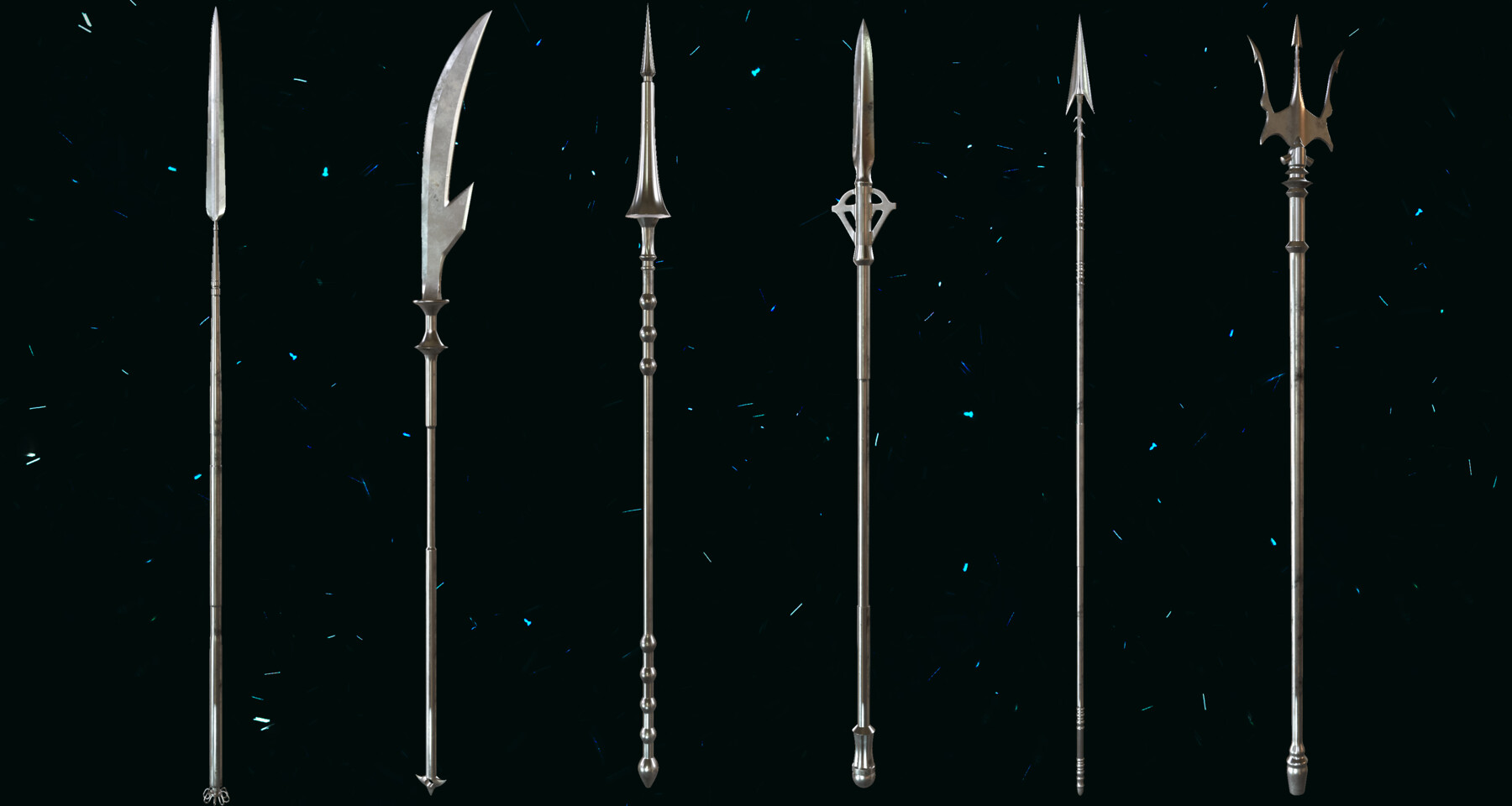 ArtStation - 50 Epic Spear + 3 Spear Rack Base Mesh - Vol 01 (Game ...