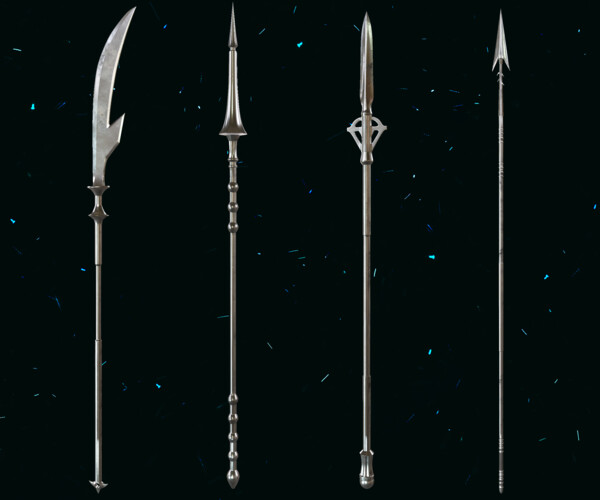 ArtStation - 50 Epic Spear + 3 Spear Rack Base Mesh - Vol 01 (Game ...