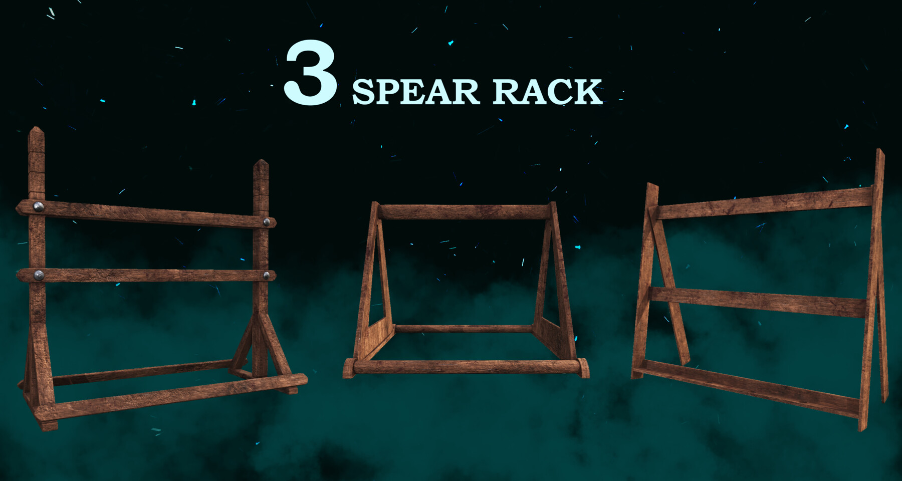 ArtStation - 50 Epic Spear + 3 Spear Rack Base Mesh - Vol 01 (Game ...