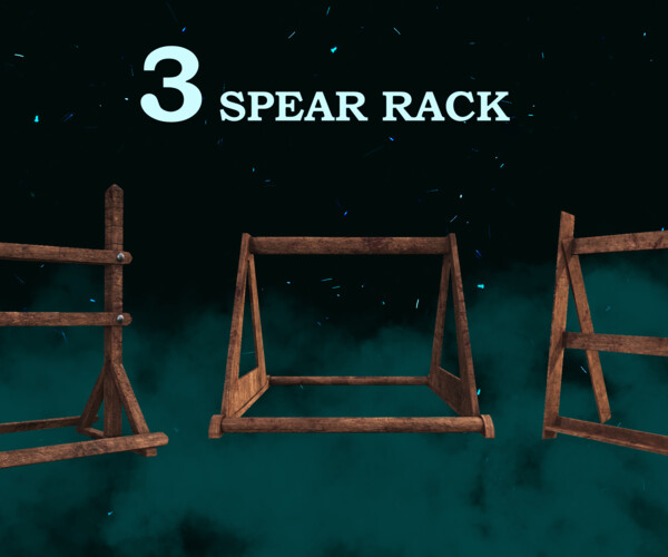 ArtStation - 50 Epic Spear + 3 Spear Rack Base Mesh - Vol 01 (Game ...