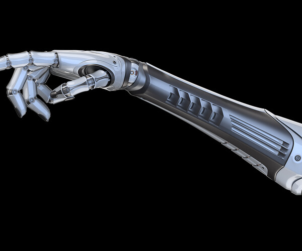 ArtStation - Sci - Fi Robot Woman Arm - Rigged 3D model | Resources