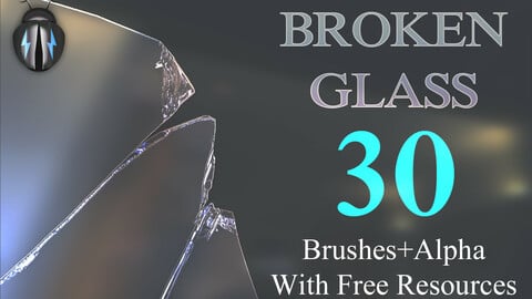 JoltBug Broken Glass Brushes and Alpha