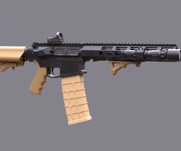 ArtStation - AR-15 Carbine Rifle | Game Assets