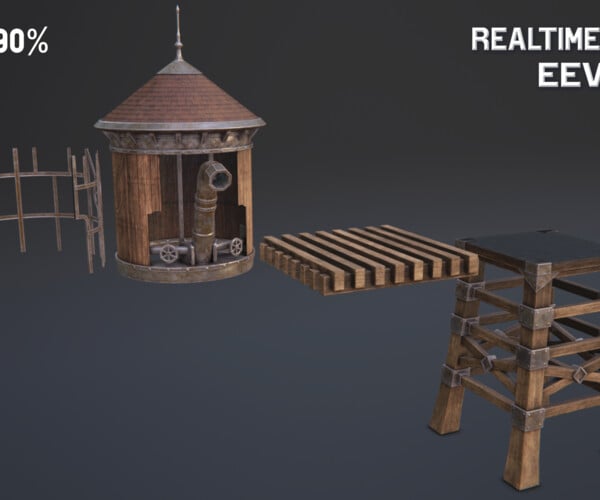 ArtStation - Medieval Asset Game-Ready Low Poly | Game Assets