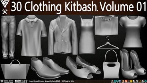 30 Clothing Kitbash Volume 01