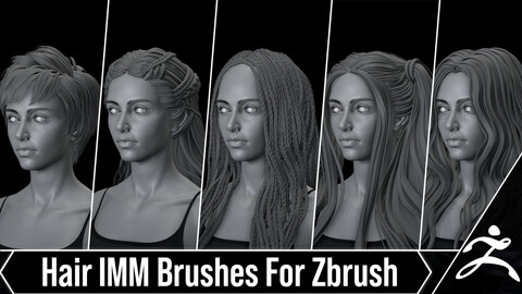 Female Hair IMM Brushes ( 40 Female Hairstyles)