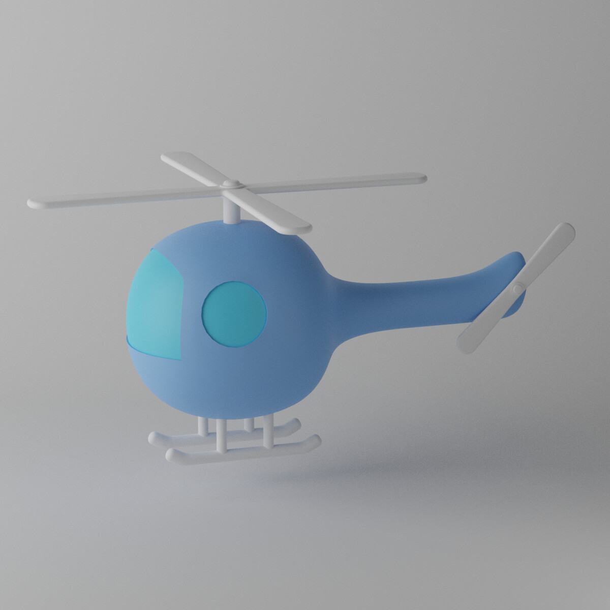 ArtStation - Cartoon Cute Helicopter 3D Model | Resources