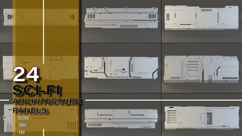 24 + scifi architecture panels pack/vol 01