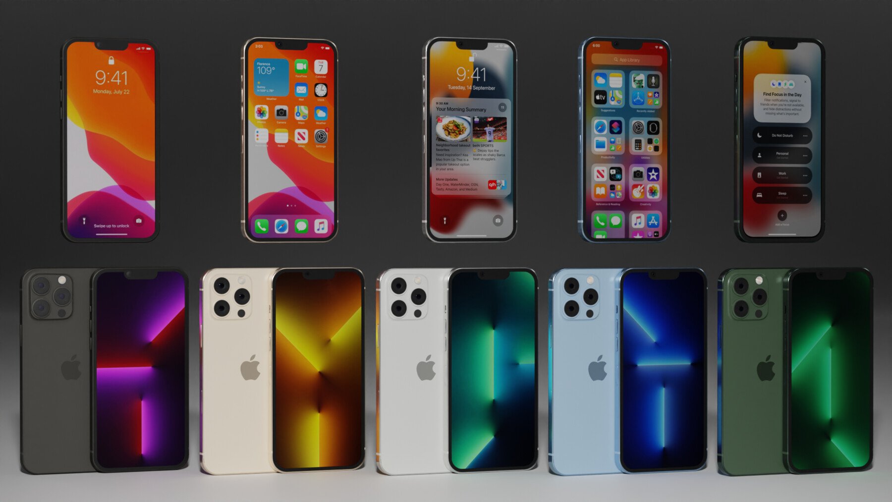 ArtStation - iphone 13 mobile phone All versions high-quality 3D model ...