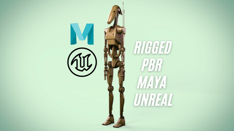 Star Wars Battle Droid Rigged