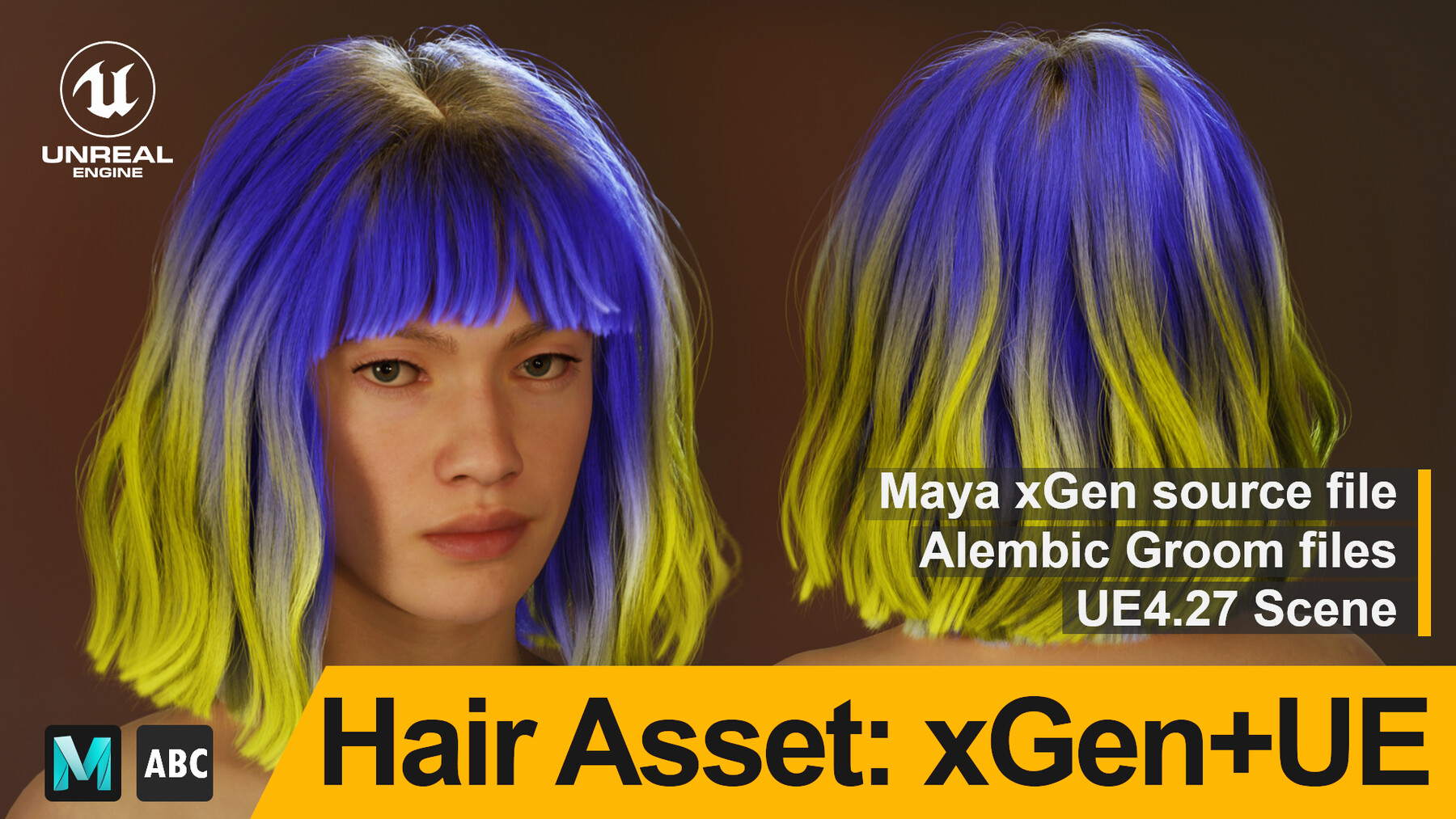 ArtStation - Metahuman Hair - Maya xGen & UE Alembic groom - Female Wavy  Bob | Resources