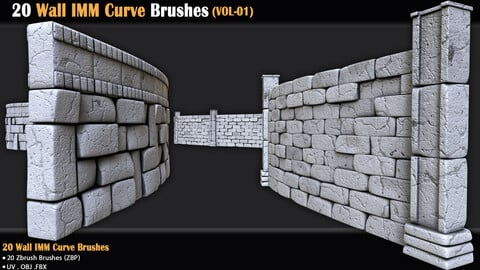 20 Wall IMM Curve Brushes (VOL-01)