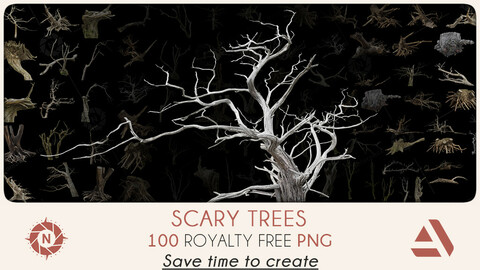 PNG Photo Pack: Scary Trees