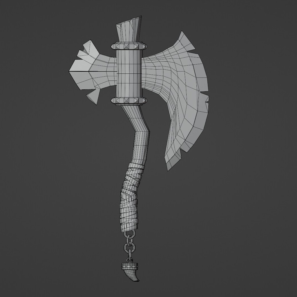 ArtStation   Axe   Game Ready Low Poly 3D Model | Game Assets