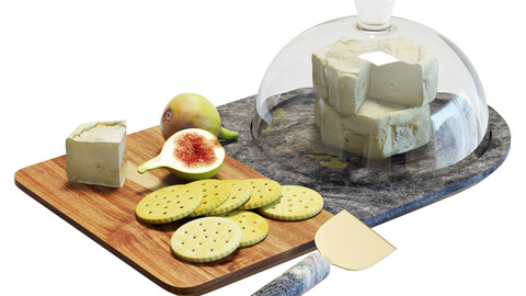 3D model / Food Set 11 / Cheese Board with Figs