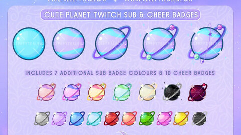 Cute Planet Twitch Sub & Cheer Badges