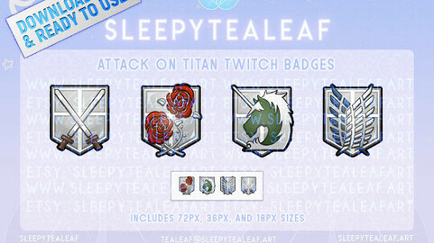 Attack on Titan Badges