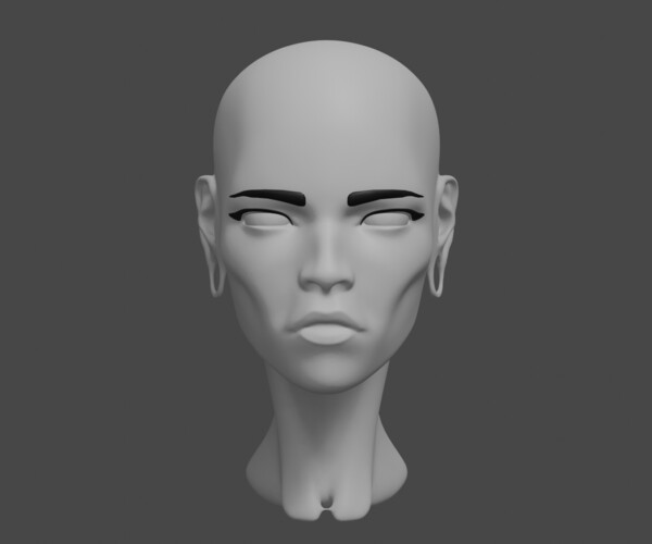 ArtStation - Stylized Female Head 01 | Resources