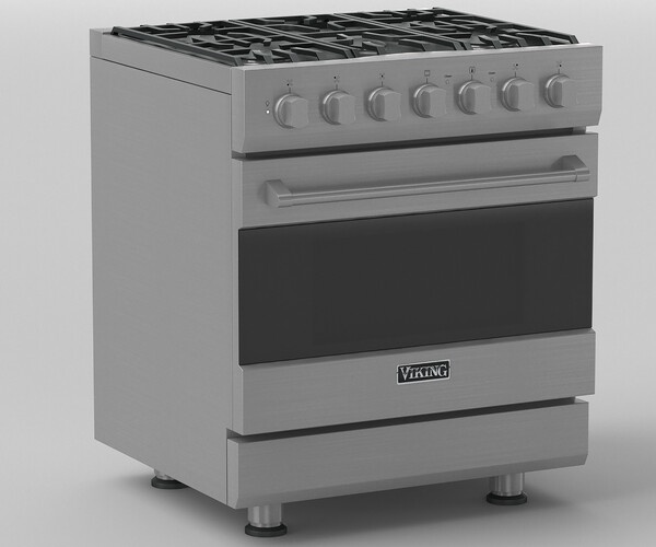 ArtStation Viking 30in SelfCleaning Dual Fuel Range RVDR3302 3d