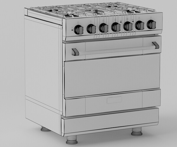 ArtStation Viking 30in SelfCleaning Dual Fuel Range RVDR3302 3d