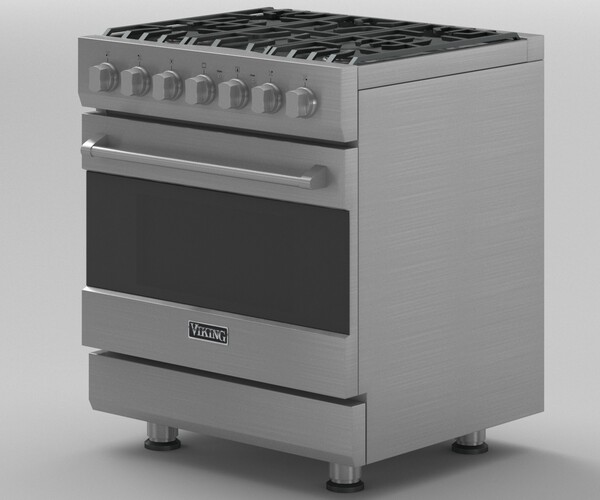 ArtStation Viking 30in SelfCleaning Dual Fuel Range RVDR3302 3d