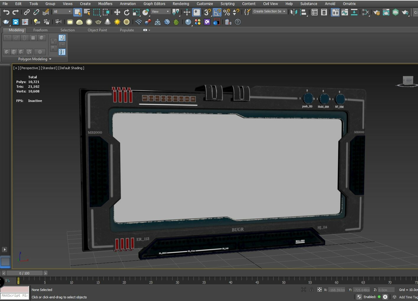 ArtStation - control panel screen - scifi panel Vol 01 3D model | Game ...
