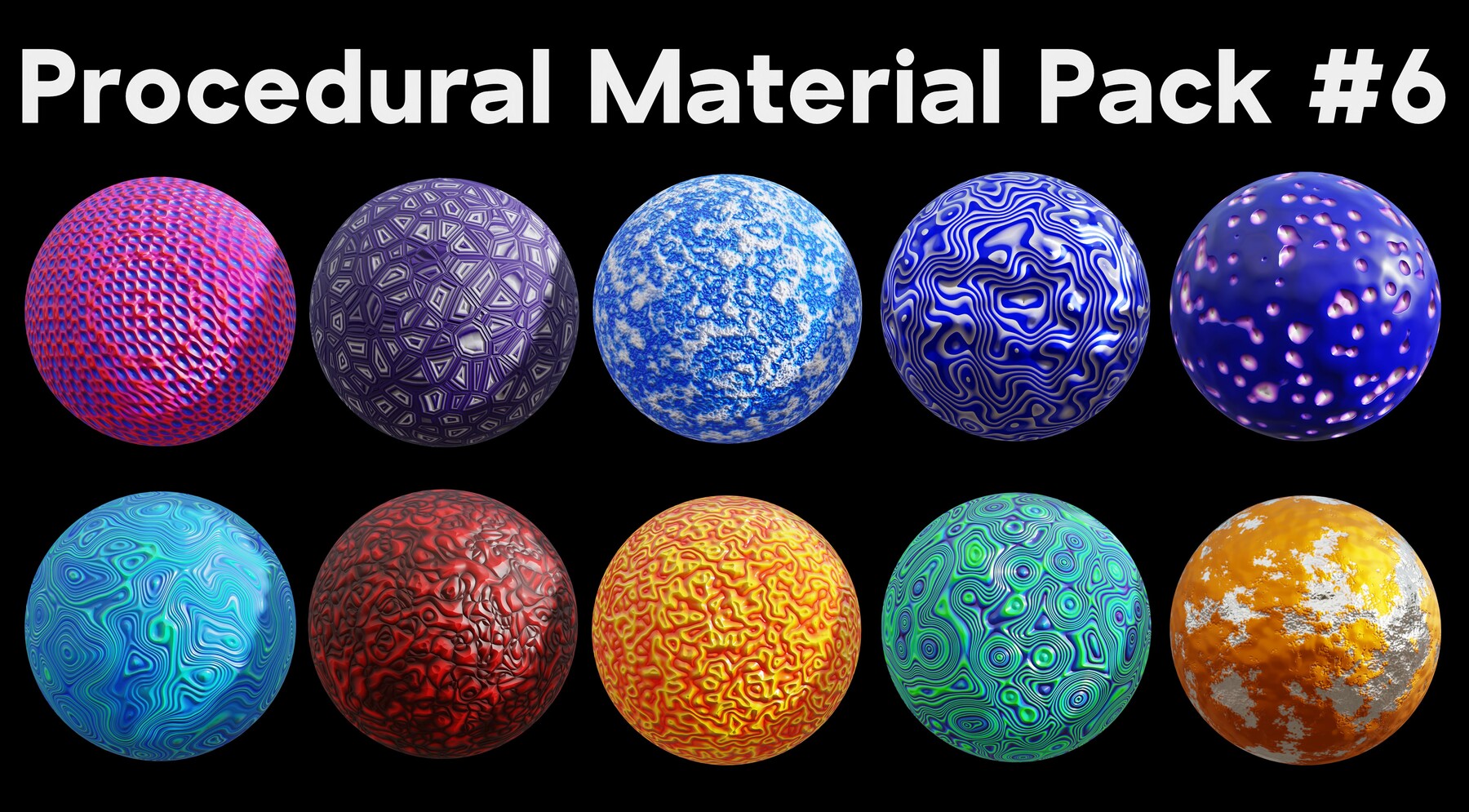 ArtStation - Blender Procedural Material Pack #6 | Resources