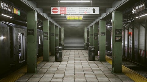 Subway Station -Real Time - Scene Eevee
