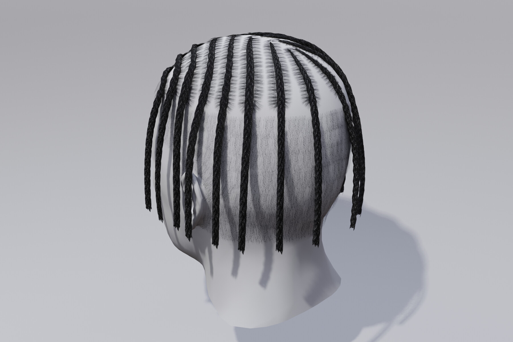ArtStation - 3d male hair afro side braids | Game Assets