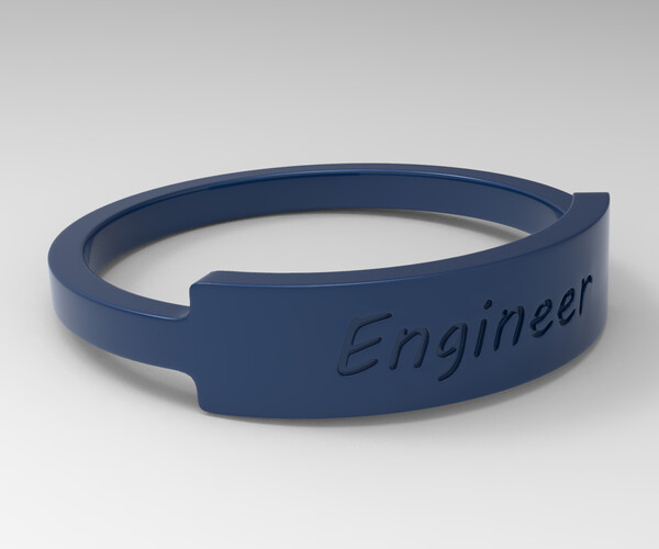 ArtStation Engineer Ring Female Blue Resources
